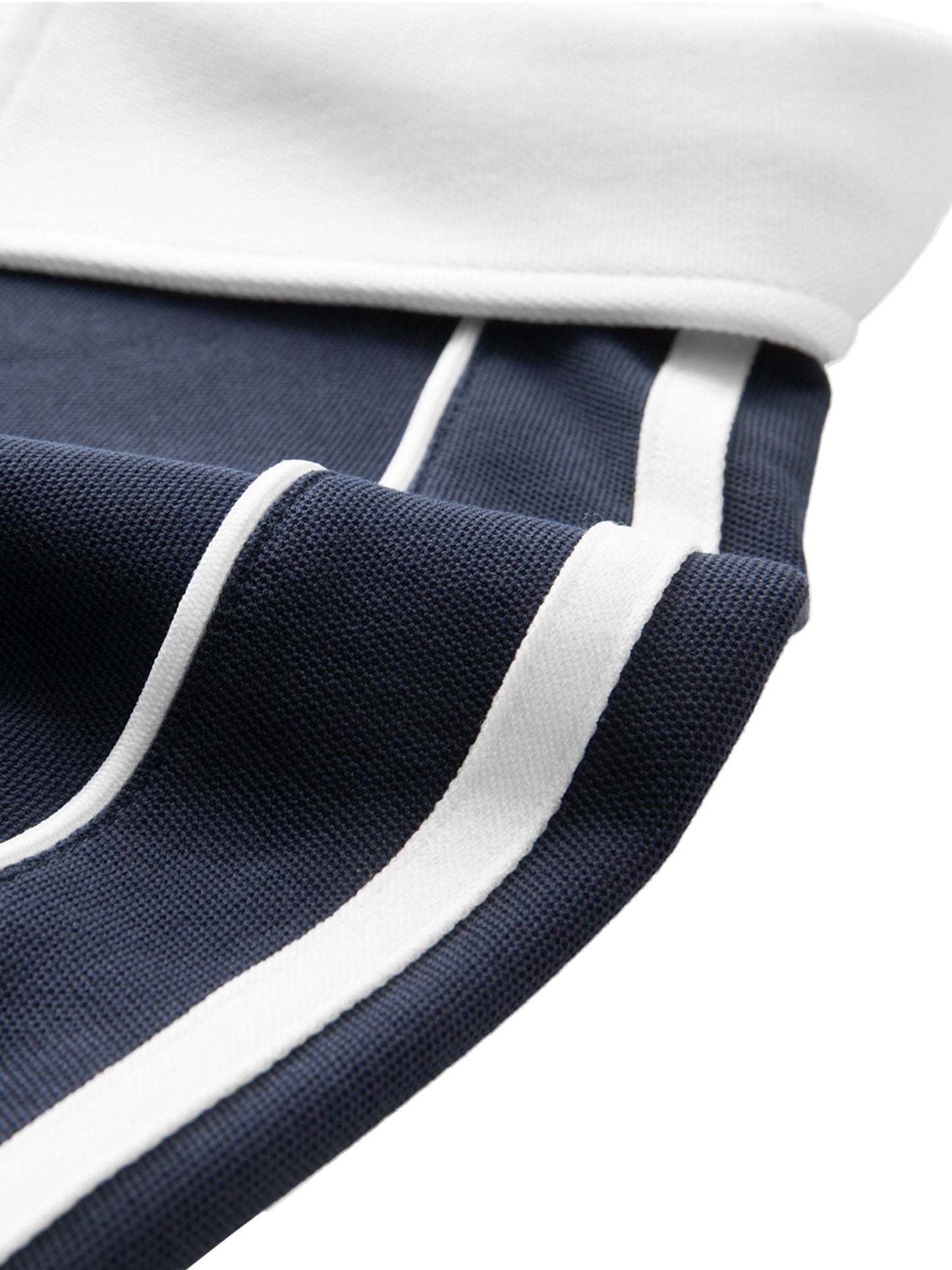Contrast Collar Short-Sleeve Polo Shirt