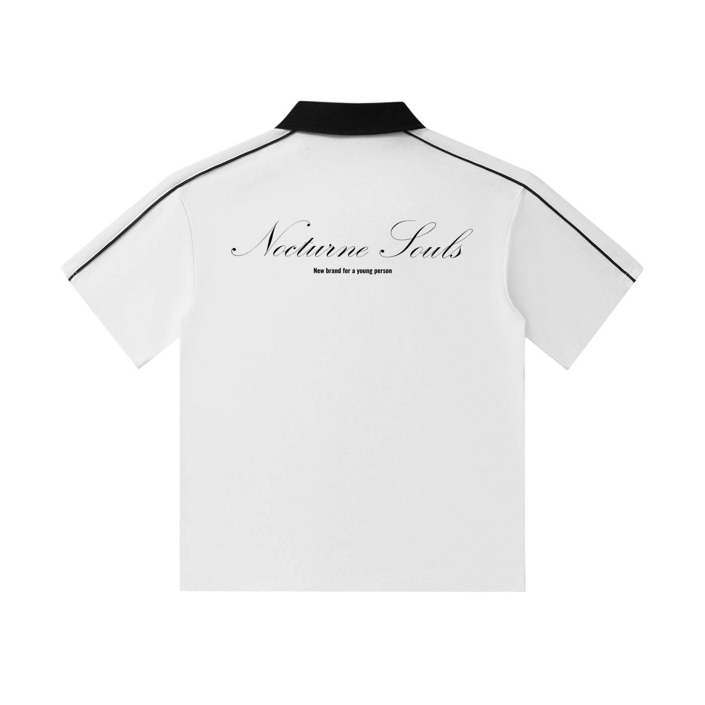 Contrast Collar Short-Sleeve Polo Shirt